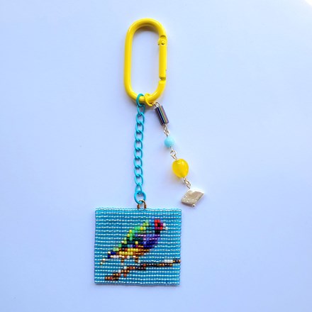 Rainbow Finch Bag Charm NP-139